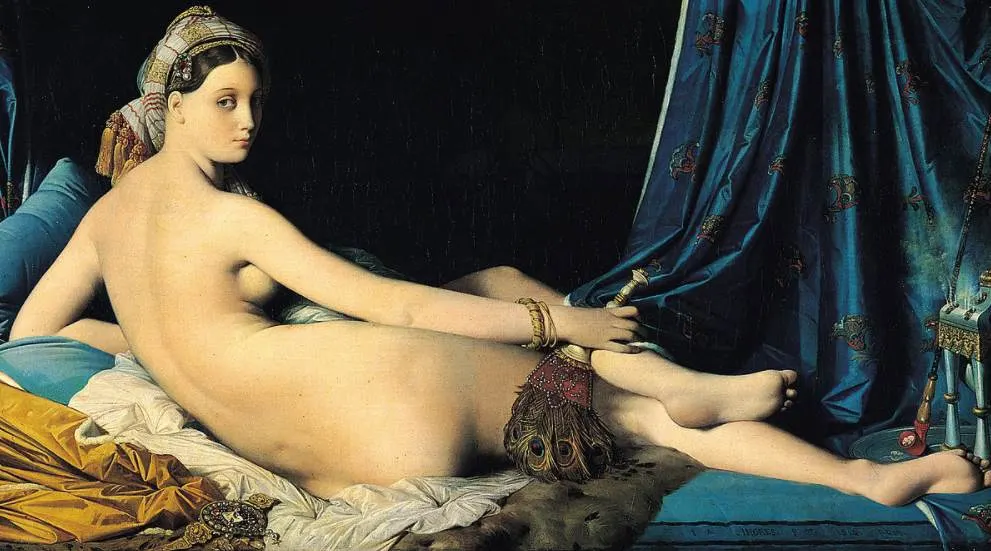 Famous Neoclassical paintings Grande Odalisque Ingres