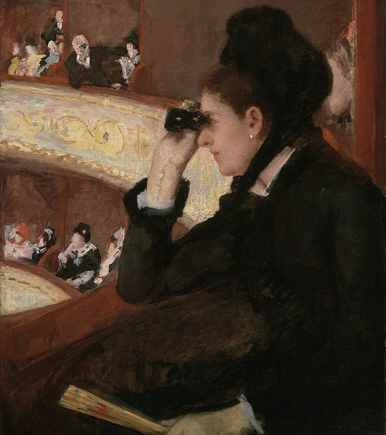 In the Loge by Mary Cassatt Boston Museum of fine arts paintings