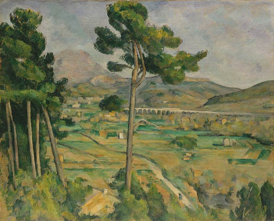 Mont Sainte Victoire and the Viaduct of the Arc River Valley Paul Cezanne paintings