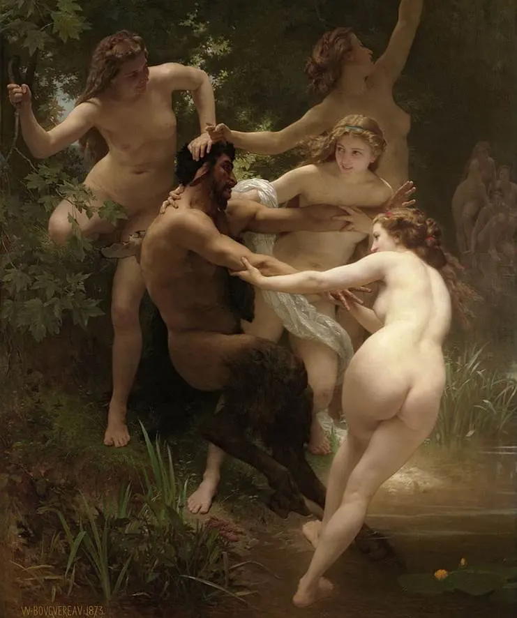 Nymphs and Satyr Bougereau