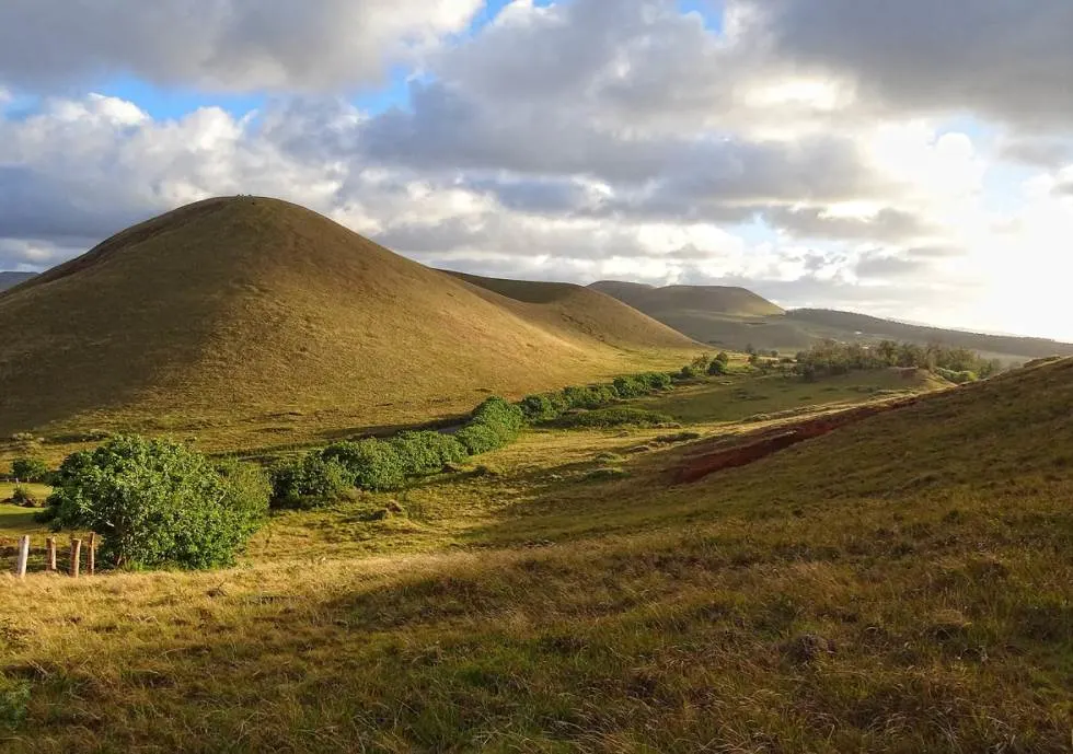 Pristine Easter Island landscape