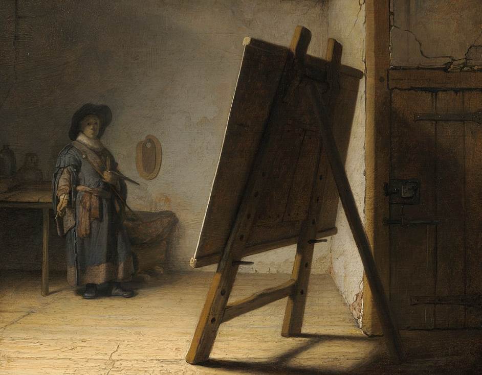 The Artist in his Studio by Rembrandt van Rijn