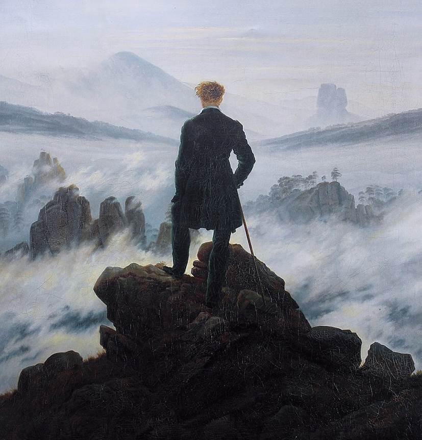 Wanderer above the Sea Fog Romantic Paintings