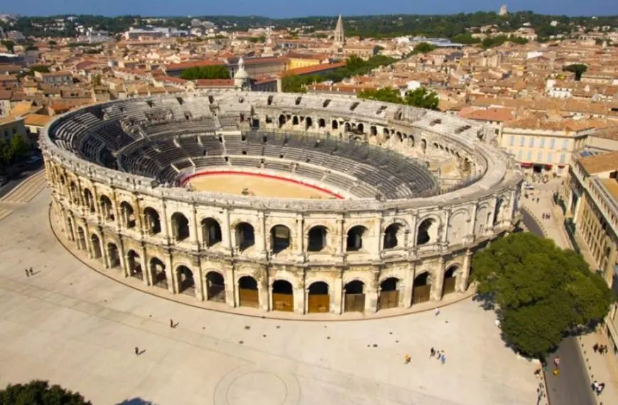 Arena of Nimes aerial view
