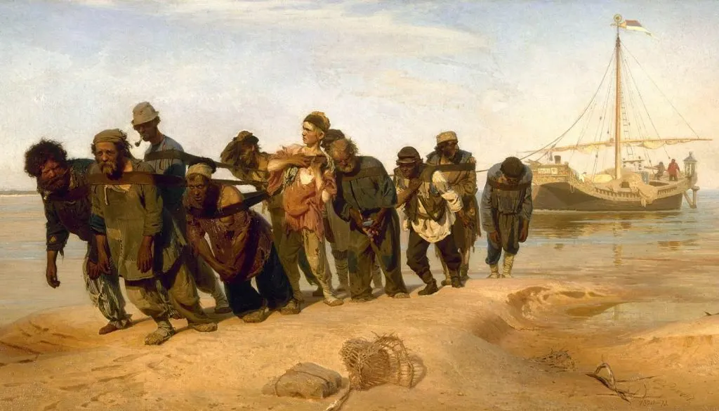 Barge Haulers on the Volga by Ilya Repin