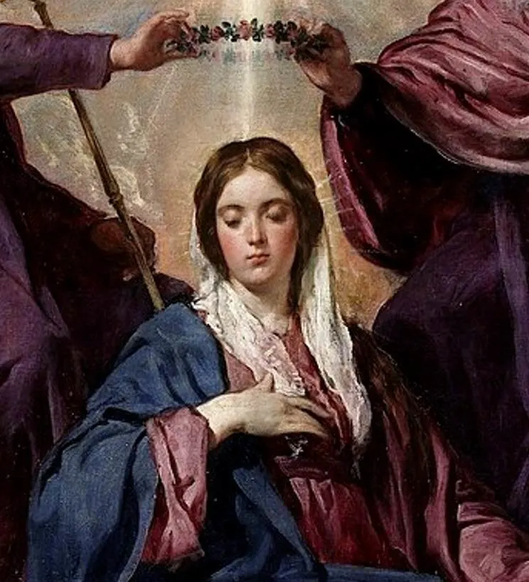 Coronation of the virgin velazquez venetian red