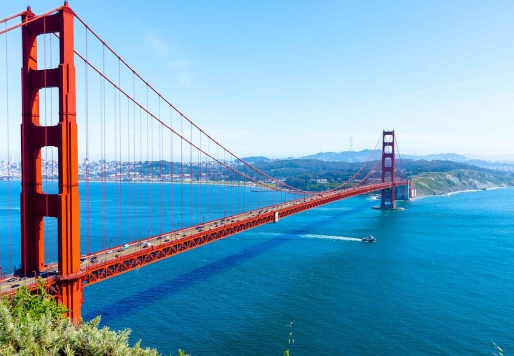 Famous bridges in California Golden Gate Bridge