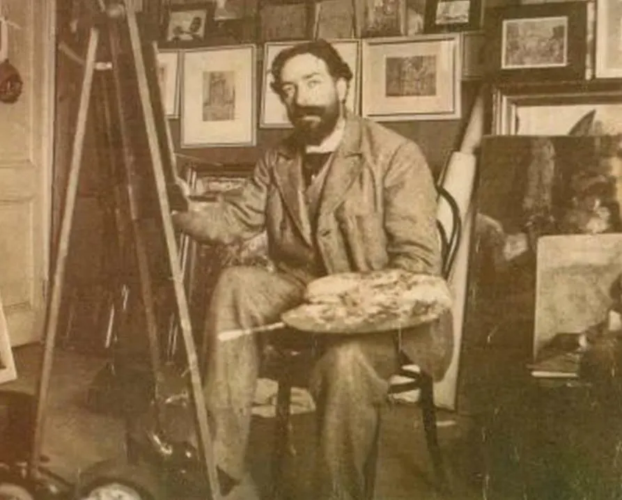James Ensor in his studio