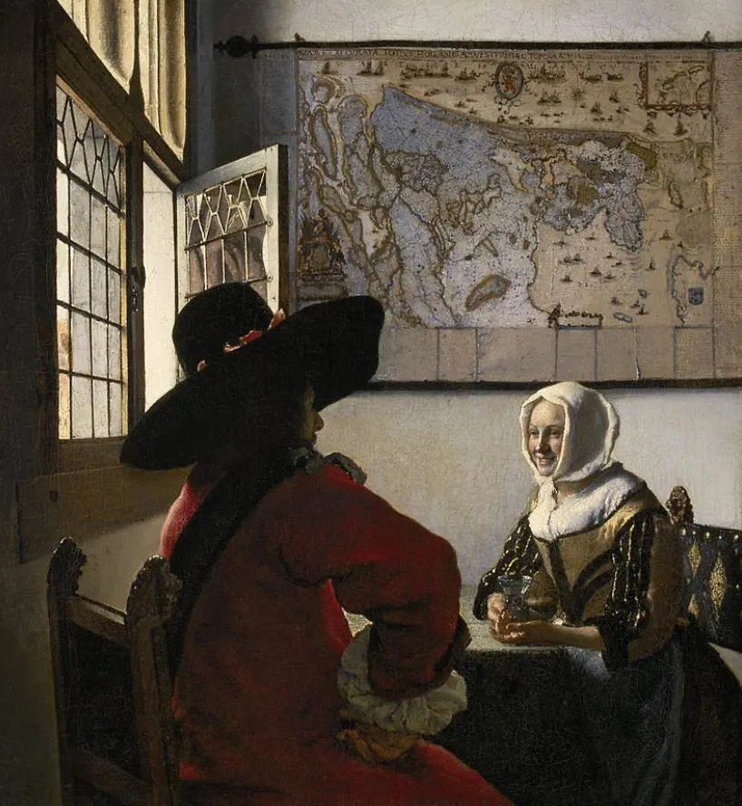 Officer and a Laughing Girl by Johannes Vermeer