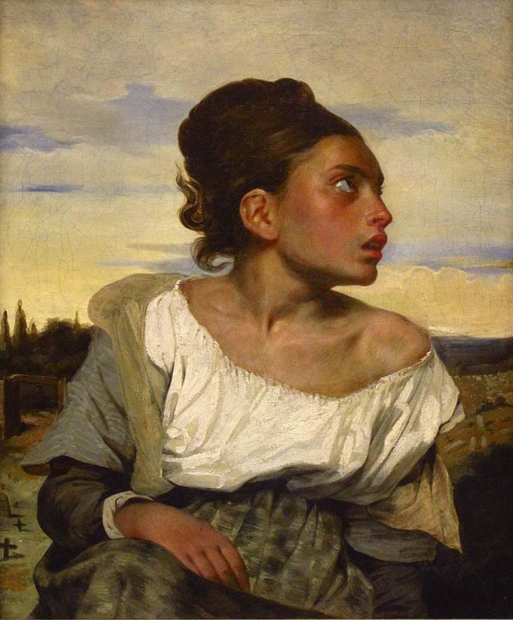 Orphan Girl at the Cemetery by Eugene Delacroix