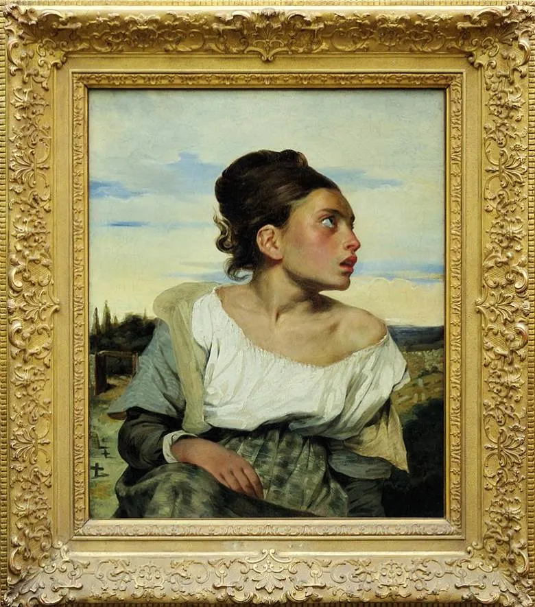Orphan Girl at the Cemetery in frame Louvre