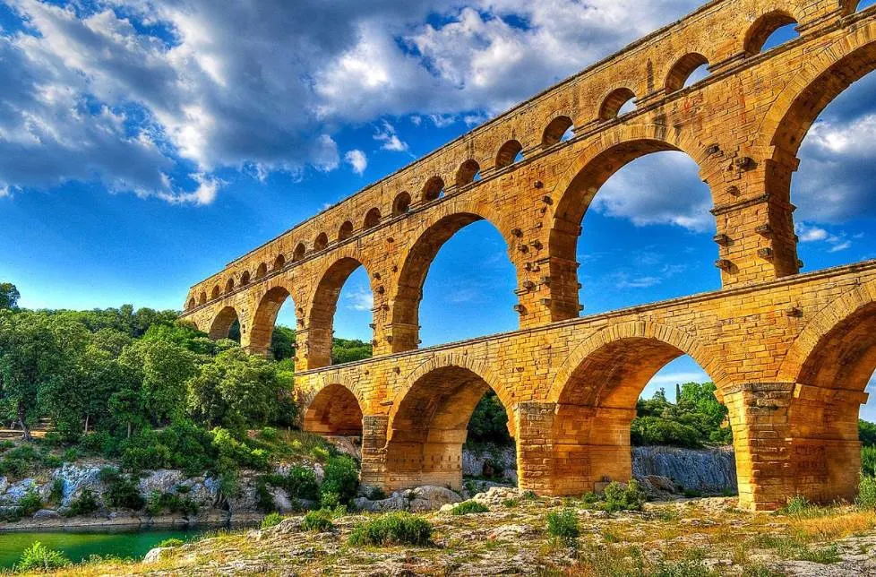 Pont du Gard bridge in France