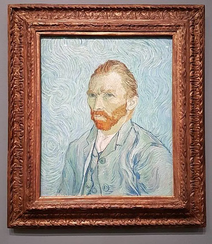 Self potrait by Vincent van Gogh in the Musée d'Orsay