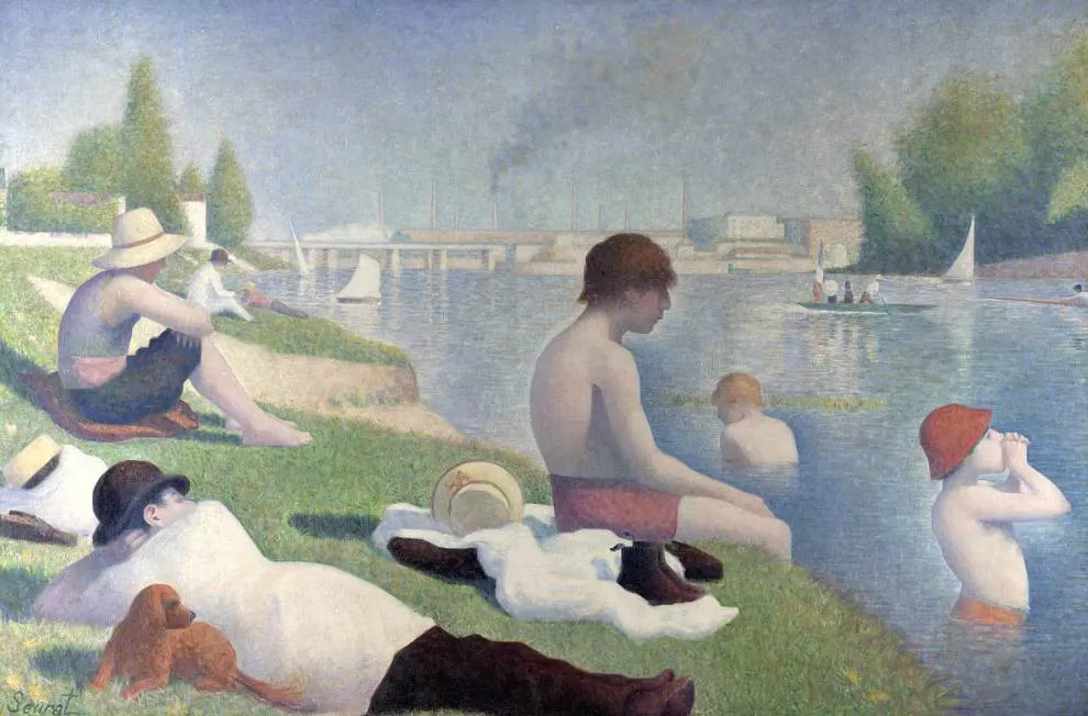 Bathers at Asnières by Georges Seurat