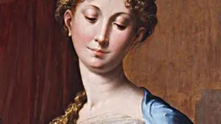 Madonna with the Long Neck detail of Mary