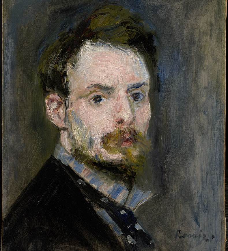 Pierre Auguste Renoir self portrait in 1875