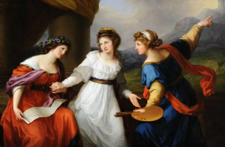 Self Portrait Hesitating Between Painting and Music angelica Kauffman