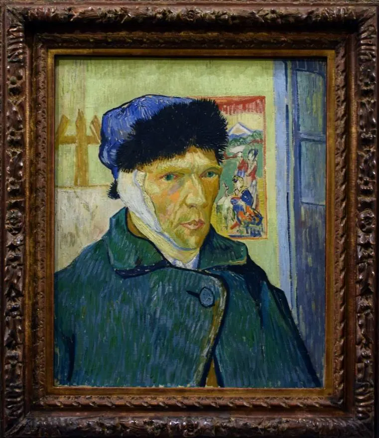 Self-Portrait with Bandaged Ear in frame