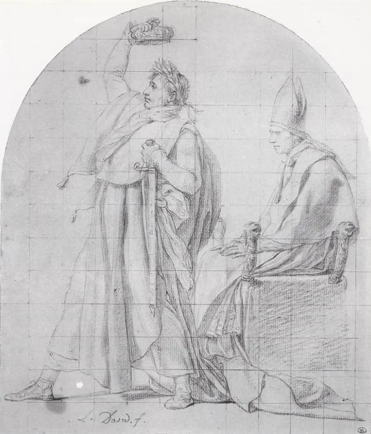 The Coronation of Napoleon preparatory drawing