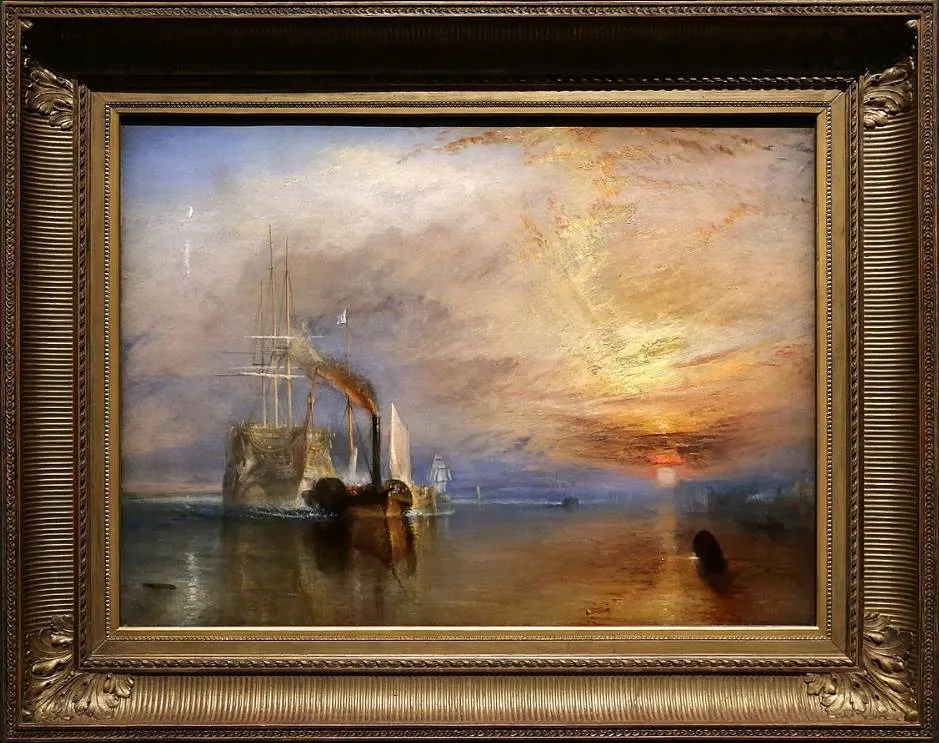 The FIghting Temeraire in its frame