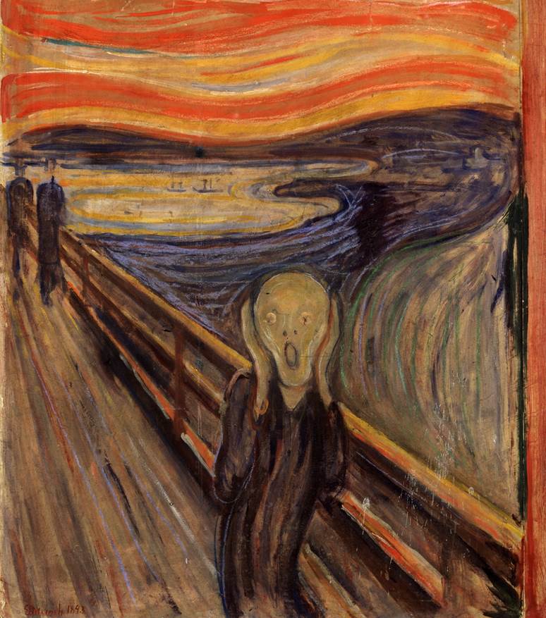 Famous Expressionist pantings The Scream best known version