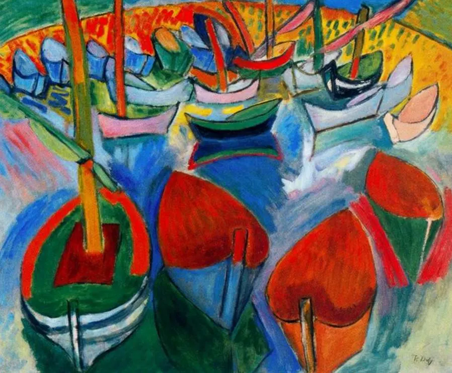 Boats at Martigues by Raoul Dufy