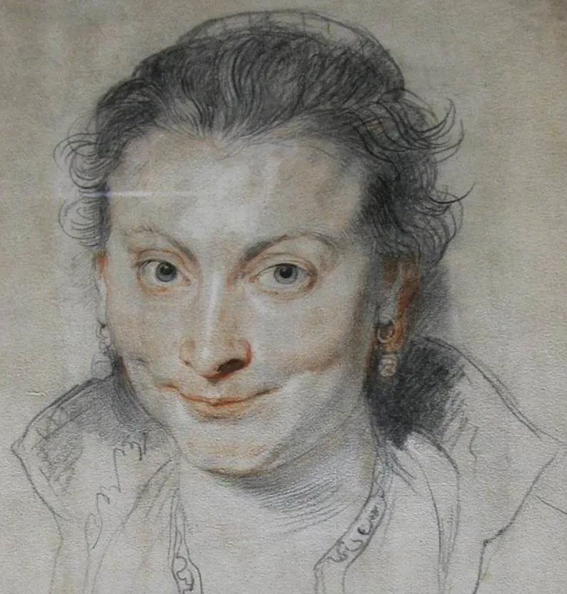 Drawing of Isabella Brant by Peter Paul Rubens