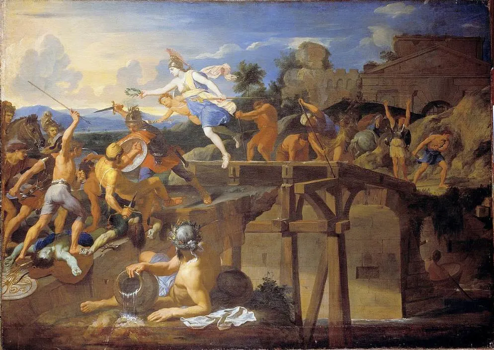 Horatius Cocles defending the Bridge by Charles Le Brun