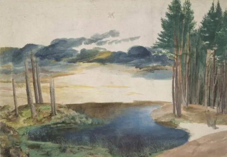 Landscape with a woodland Pool by Albrecht Dürer