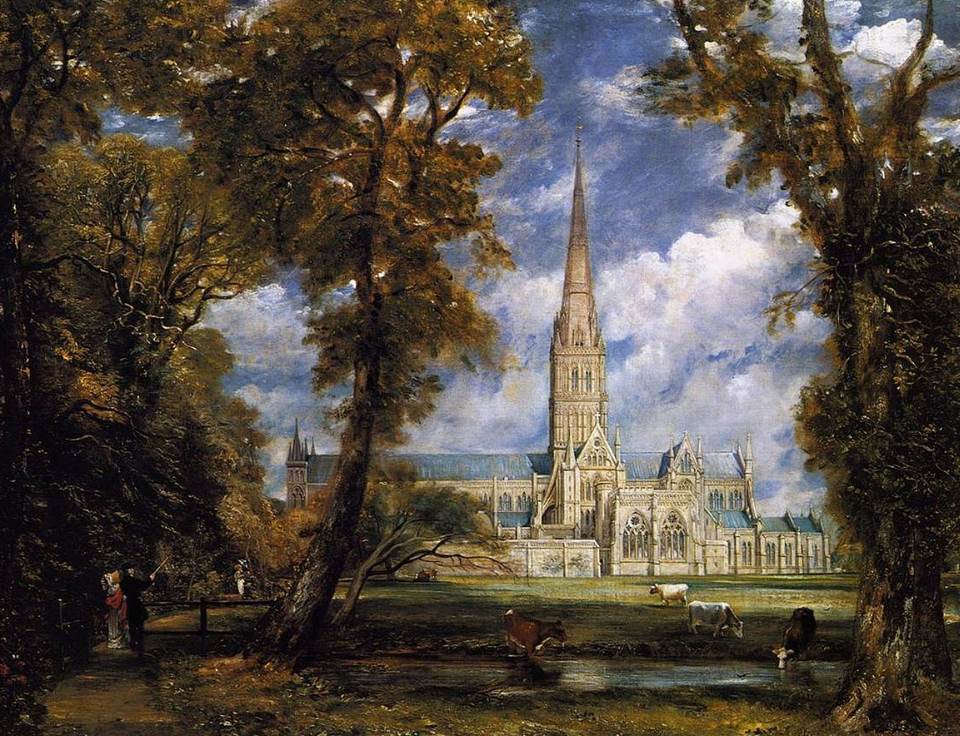 Salisbury Cathedral from the Bishop Grounds by John Constable 1825