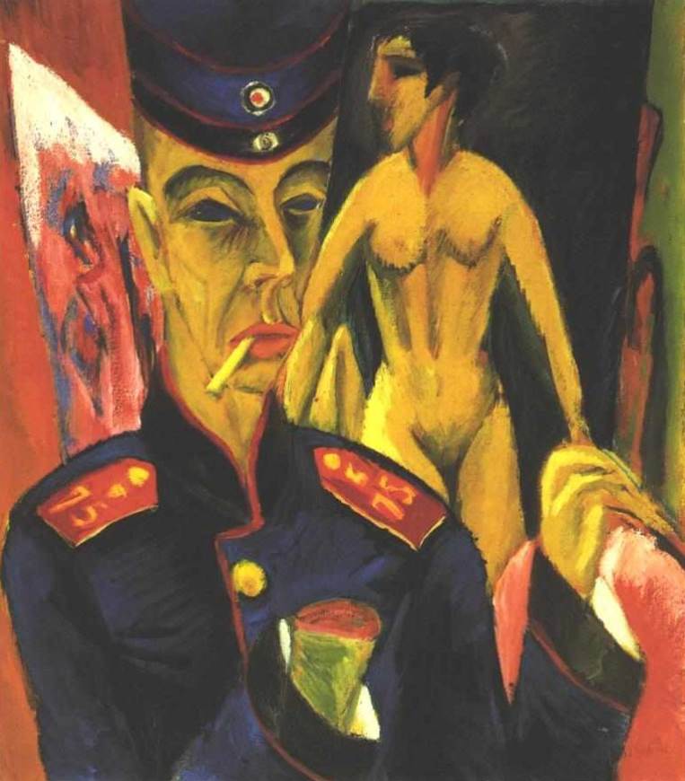 Self Portrait as a Soldier by Ernst Ludwig Kirchner