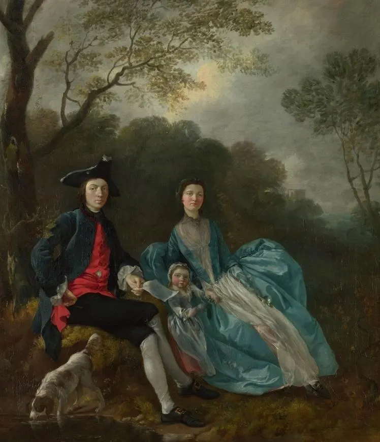 The Artist with his wife and daughter
