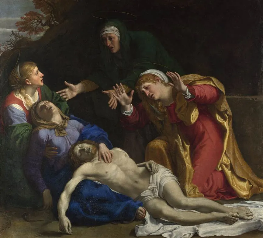 The Dead Christ Mourned Annibale Carracci paintings