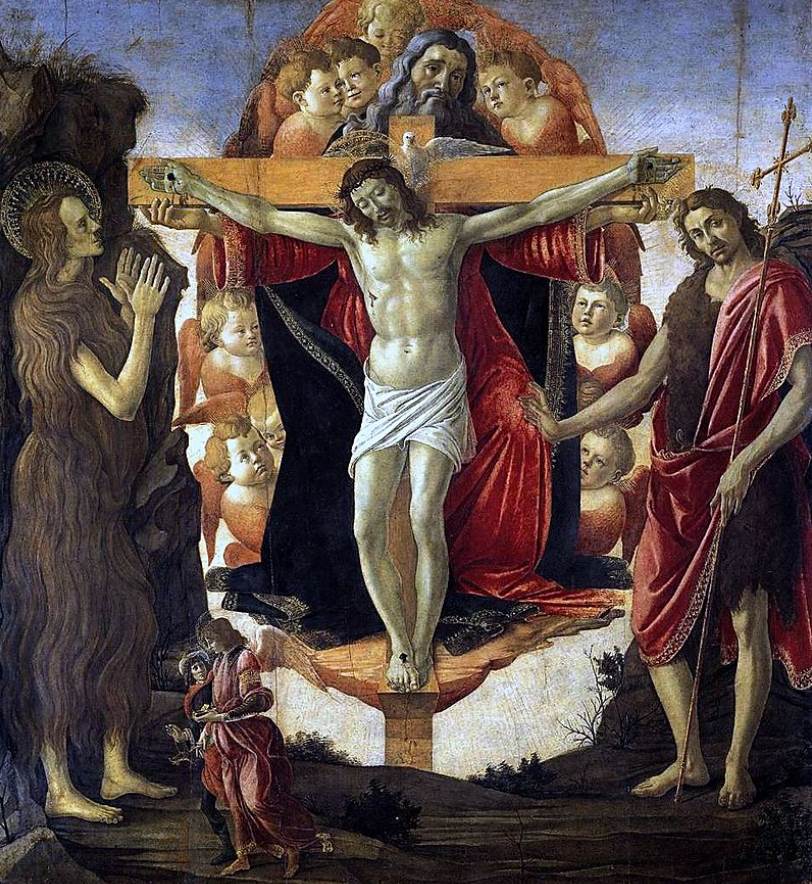 The Holy Trinity with Saints by Sandro Botticelli