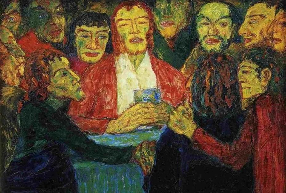 The Last Supper Expressionist painting by Emil Nolde