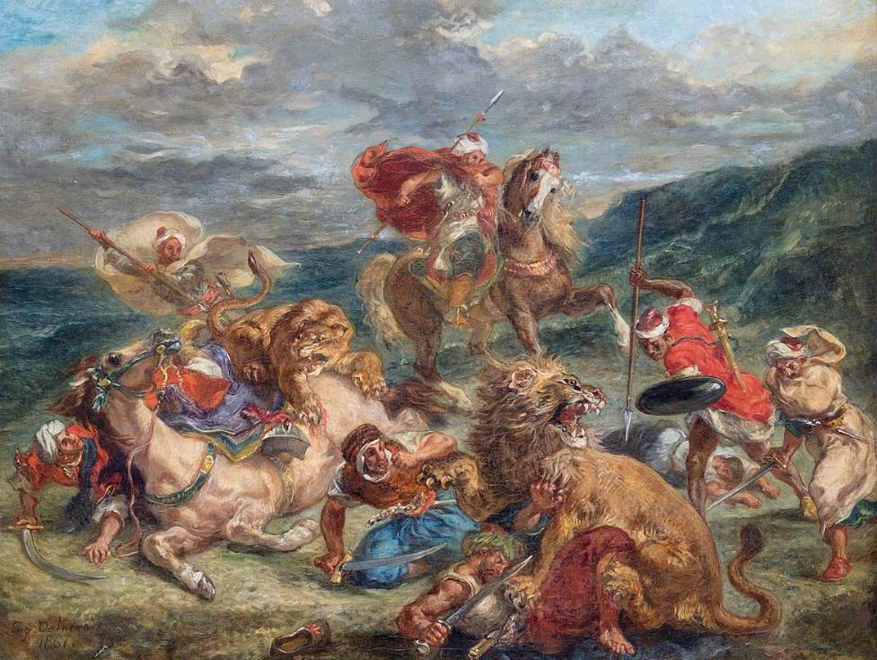 The Lion Hunt Delacroix Chicago