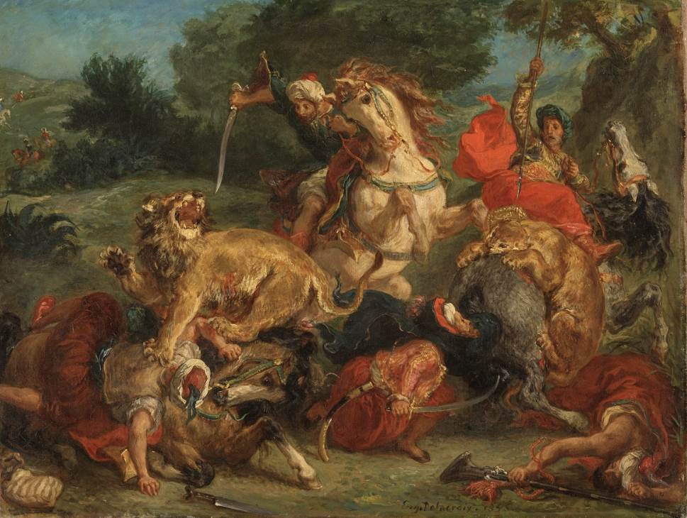 The Lion Hunt Delacroix Stockholm