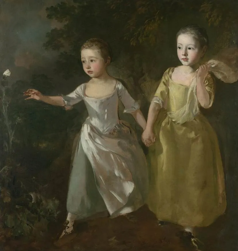 The Painter's Daughters Chasing a Butterfly