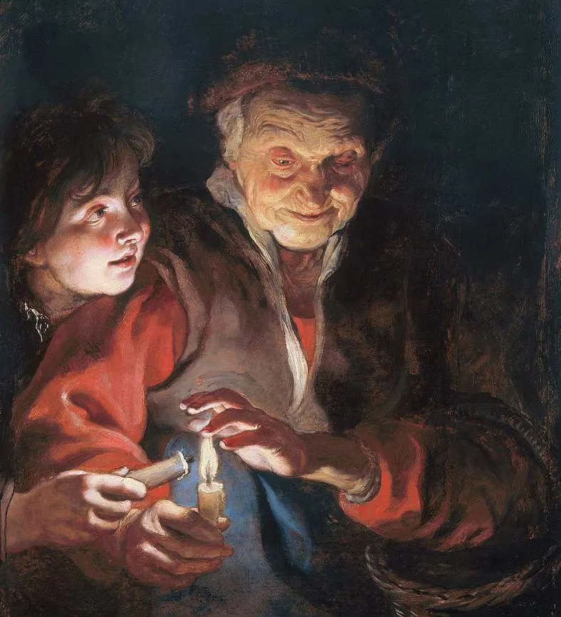 Two Women with a Candle by Peter Paul Rubens