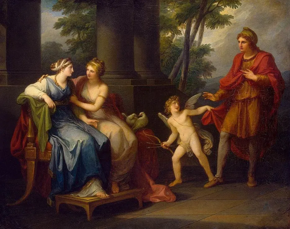 Venus Induces Helen to Fall in Love with Paris Angelica Kauffman