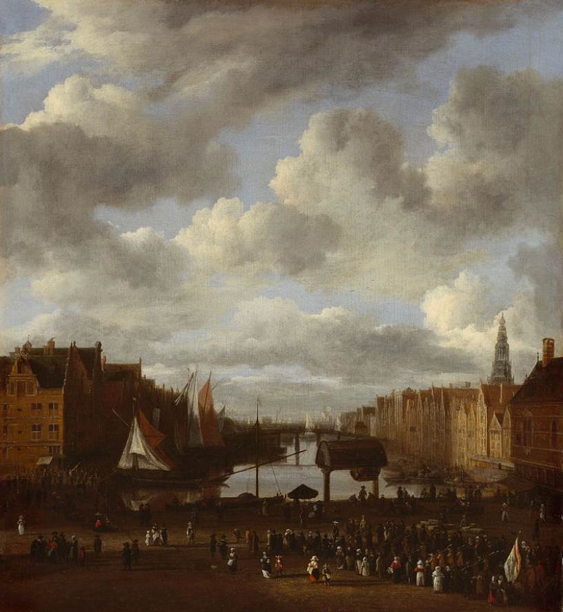 View of the Dam and Damrak at Amsterdam by Jacob van Ruisdael