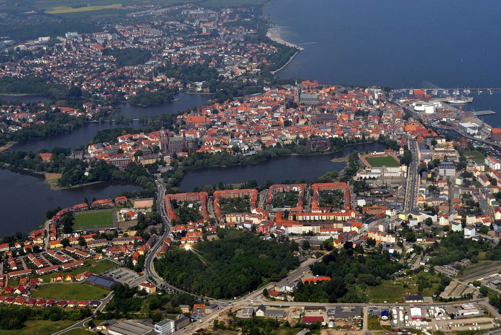 Aerial view of Stralsund