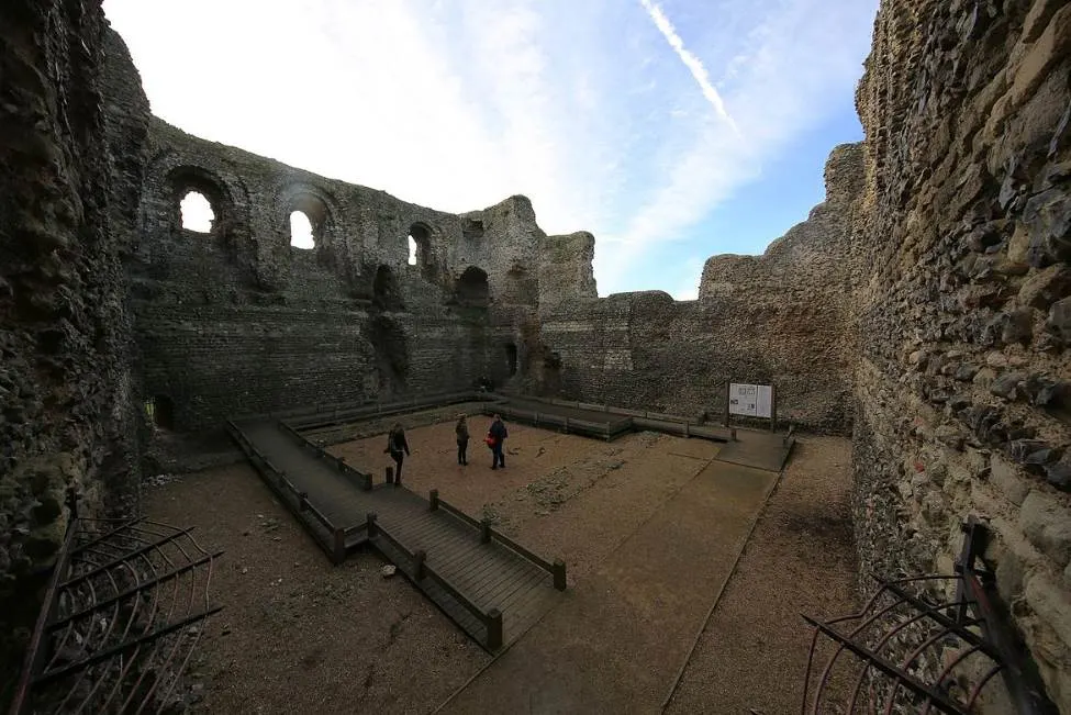 Canterbury Castle interior view