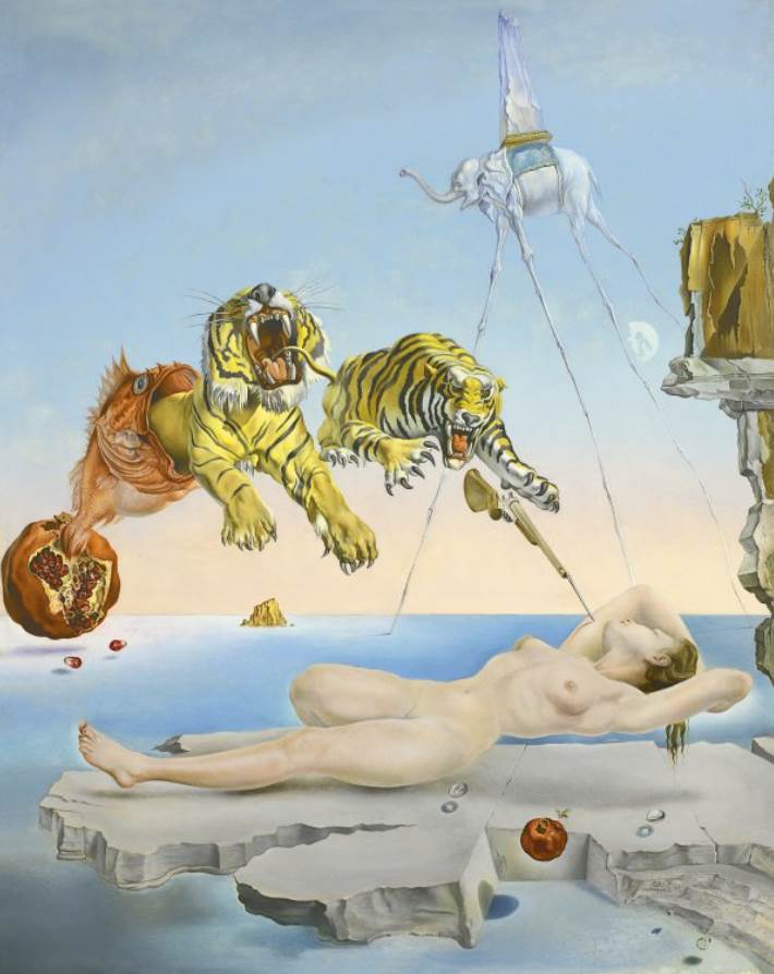 Dream Caused by the Flight of a Bee by Salvador Dalí