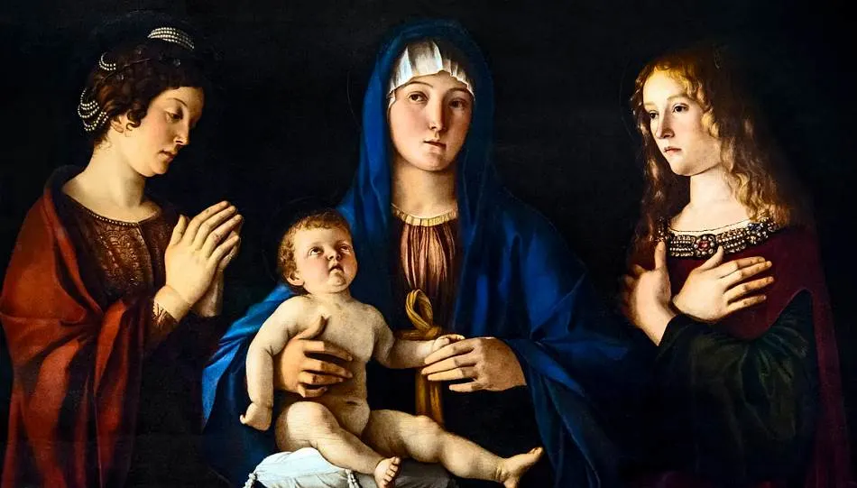 Madonna and Child with Saint Catherine and Saint Mary Magdalene by Giovanni Bellini