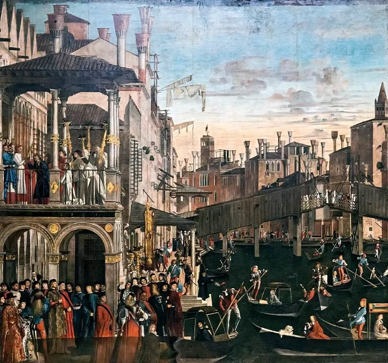 Miracle of the Relic of the Cross at the Ponte di Rialto by Vittore Carpaccio