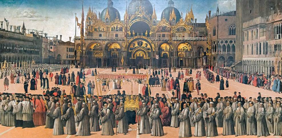 Procession in St. Mark's Square by Gentile Bellini