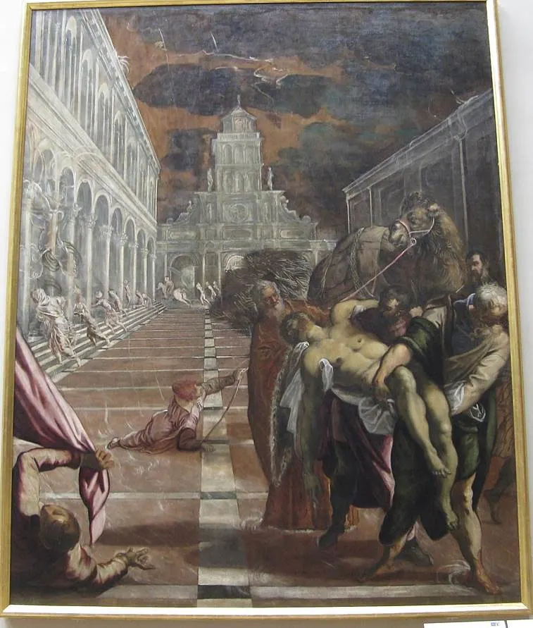 Saint Mark's Body Brought to Venice by Tintoretto in Frame