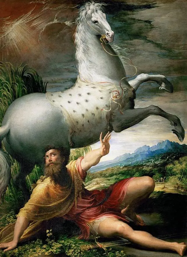 The Conversion of St Paul by Parmigianino
