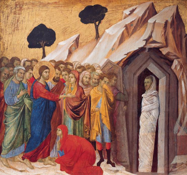 The Raising of Lazarus by Duccio di Buoninsegna